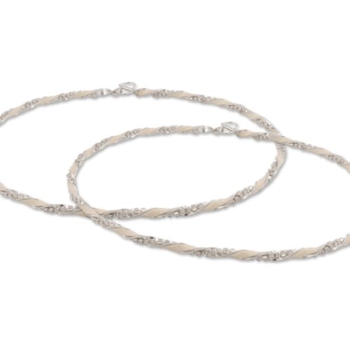 Στέφανα Επάργυρα Ιριζέ Δέρμα με Στρας κωδ.4619 - Image 1