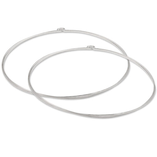 Στέφανα Γάμου Ασημένια 925 Διπλή Βέργα Γυαλιστερή με Ματ κωδ.734 - Image 1