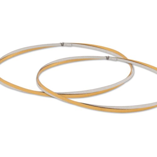 Στέφανα Γάμου Μεταλλικά Χρυσό-Ασημί Διπλή Βέργα κωδ.7247 - Image 1