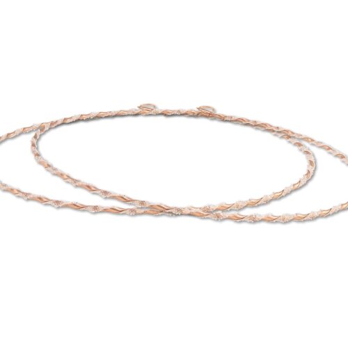 Στέφανα Γάμου Ασημένια 925 Ροζ Χρυσό με Crystal Fabric κωδ.806 - Image 1