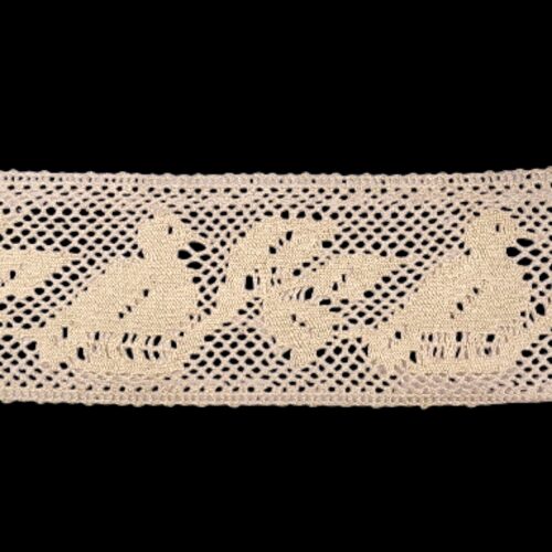 Δαντέλα Βαμβακερή-Κοπανέλι ατραντέ με πουλάκι 8,5εκ. κωδ.0195 - Image 1