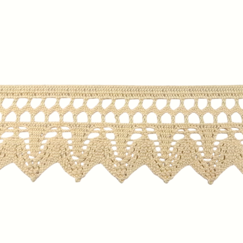 Δαντέλα Βαμβακερή-Κοπανέλι εκρού 6εκ. κωδ.30111 - Image 1