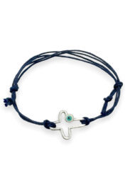 Μαρτυρικά Βραχιόλια Με Ασημί Σταυρό Και Ματάκι κωδ.ΜΑΡ11