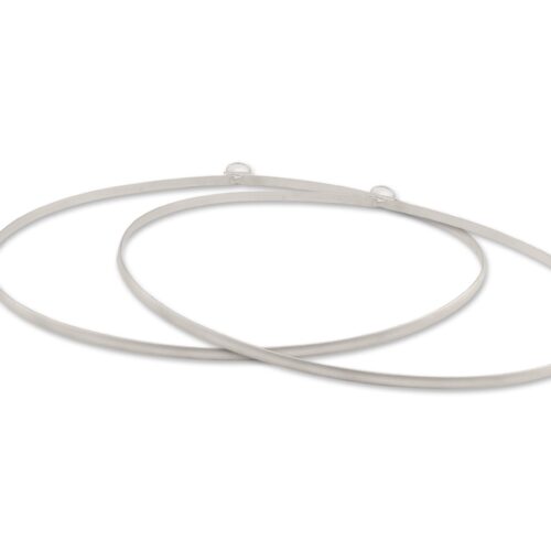 Στέφανα Γάμου Ασημένια 925 Ασημί Αμμοβολή κωδ.837 - Image 1