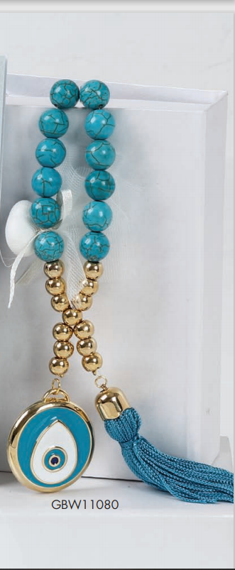 Premium Μπομπονιέρα Γάμου Ματάκι με Χάντρες κωδ.GBW11080