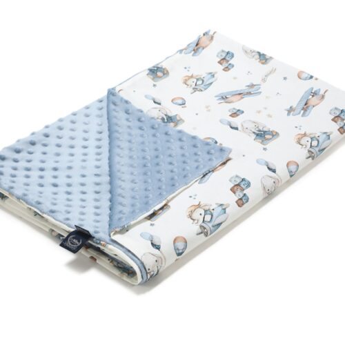 Λεπτή Βρεφική Κουβερτούλα Simbo Minky Wind Blue by La Millou - Image 1