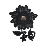 Μοτίφ Θερμοκολλητικό Μαύρο Λουλούδι κωδ.88133