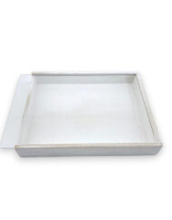 Ξύλινο Κουτί Λευκό με Πλεξιγκλάς Καπάκι για Προσκλητήρια κωδ.Β59Λ