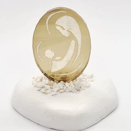 Μπομπονιέρα Βότσαλο Χριστός - Παναγία κωδ.34014 - Image 1