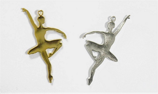 Μεταλλική Μπαλαρίνα Ασημί 6,5 x 3,5εκ. κωδ.0517720 - Image 1