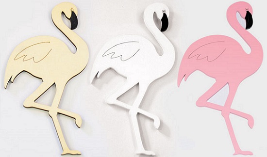 Ξύλινο Φλαμίνγκο μεγάλο 26εκ. κωδ.0519507 - Image 1