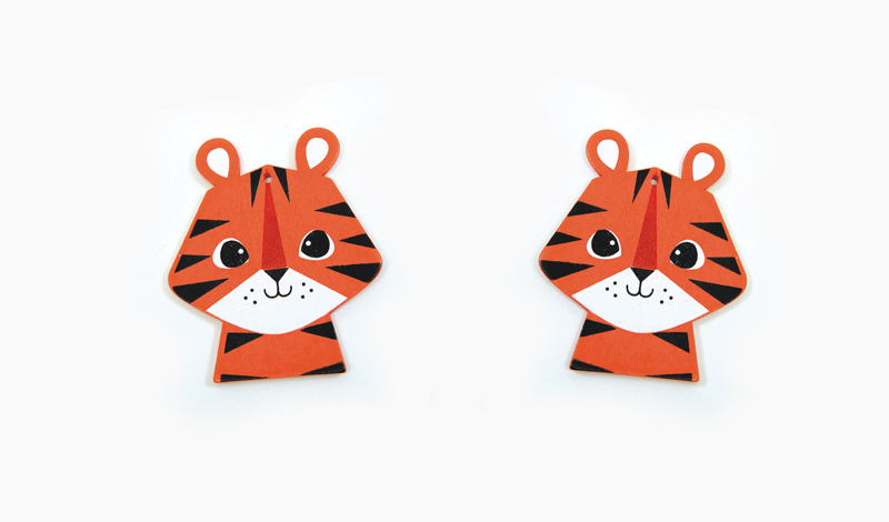 Ξύλινος Τίγρης μικρός 3x3,5εκ. κωδ.0519641 (50τμχ) - Image 1