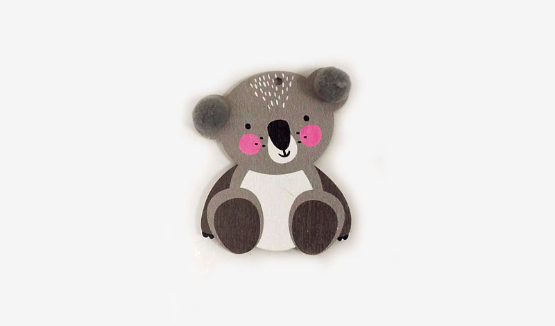 Ξύλινο Κοάλα με πον πον 6,3x9cm κωδ.0519676 (25τμχ) - Image 1