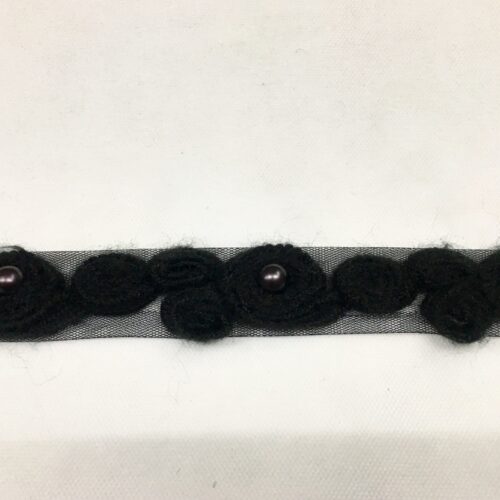 Τρέσα μάλλινη λουλούδι με πέρλες κωδ.106-ΚΧ - Image 1