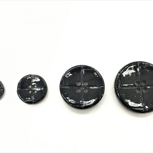 Κουμπί μαύρο γυαλιστερό τύπου δέρματος κωδ.1536 - Image 1
