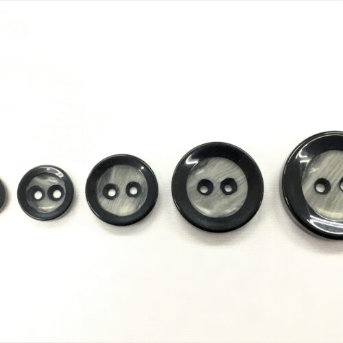 Κουμπί μαύρο με γκρι νερά κωδ.25297 - Image 1