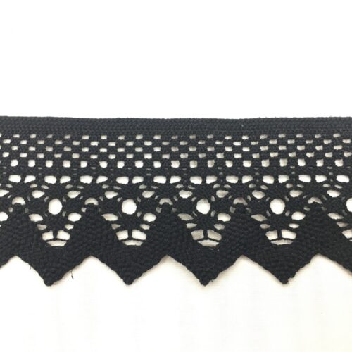 Δαντέλα βαμβακερή-Κοπανέλι μαύρη 6εκ. κωδ.30465 - Image 1