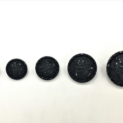 Κουμπί μαύρο με μαύρες χάντρες κωδ.3724Ν - Image 1