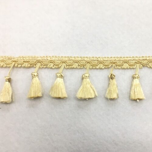 Κρόσσι Μπεζ Ανοιχτό Ραιγιόν με Φουντάκια 5εκ. κωδ.670R χρ.2 - Image 1