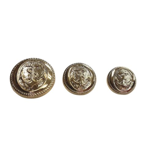 Κουμπί πλαστικό χρυσό με άγκυρα κωδ.B46 - Image 1