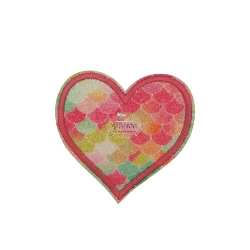 Μοτίφ Θερμοκολλητικό Πολύχρωμη Καρδιά κωδ.EB1086 - Image 2