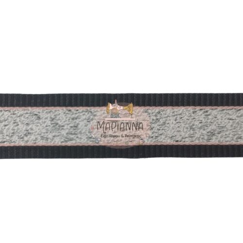 Τρέσα μαύρη με ροζ γραμμή και ασπρόμαυρο στο κέντρο κωδ.8505288 - Image 1