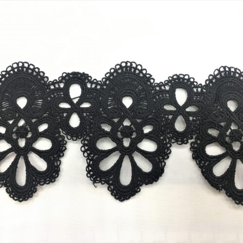 Δαντέλα Μαύρη Κιπούρ 6,5εκ. κωδ.86756 - Image 1