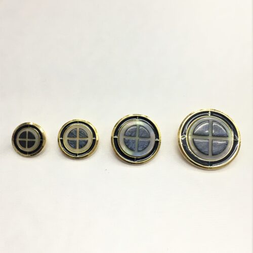 Κουμπί μπλε με χρυσό κωδ.K9 - Image 1