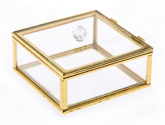 Γυάλινο Μεταλλικό Κουτάκι κωδ.NU1803 - Image 1