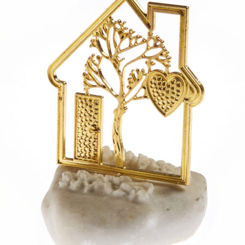 Μπομπονιέρα Βότσαλο με Δέντρο της Ζωής κωδ.NU1733 - Image 1