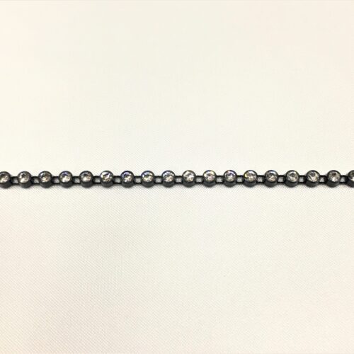 Στρας Λευκό Μονόσειρο σε Μαύρη Βάση κωδ.SS00030 - Image 1