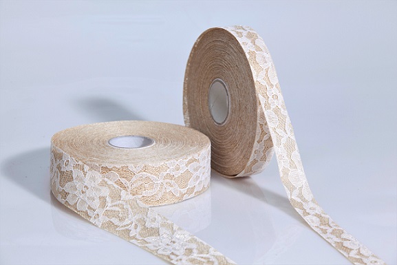 Κορδέλα Λινάτσα με Δαντέλα 2,5εκ. (25μ) - Image 1