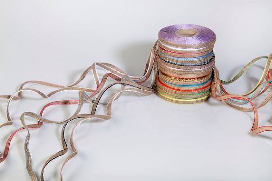 Κορδέλα Λινάτσα με χρώμα 1εκ. (10μ.) - Image 1