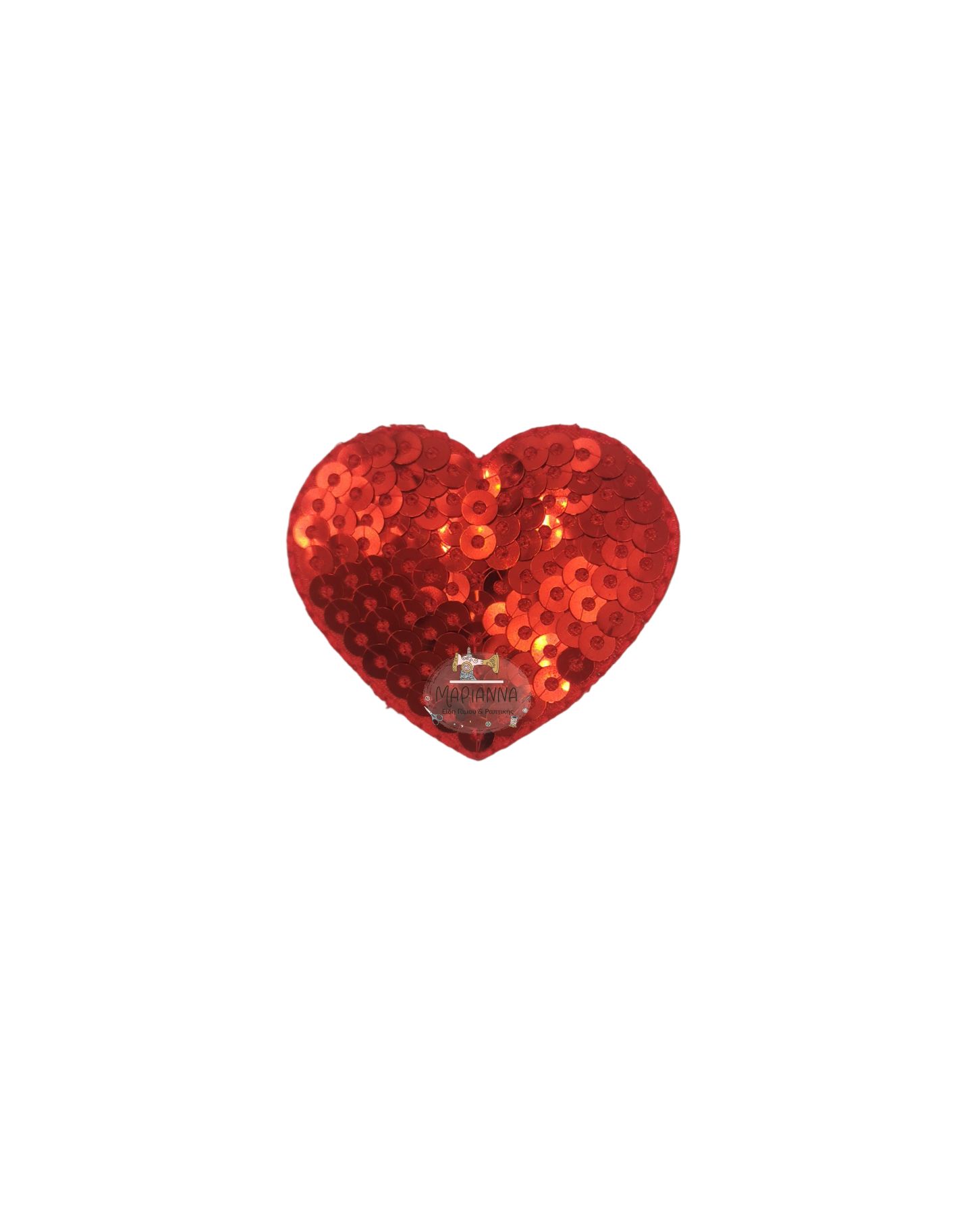 Μοτίφ Θερμοκολλητικό Καρδιά με πούλιες κωδ.9954