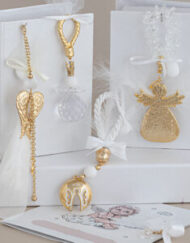 Premium Μπομπονιέρα Βάπτισης Λευκή με Άγγελο κωδ.GBW12455/23 - Image 3