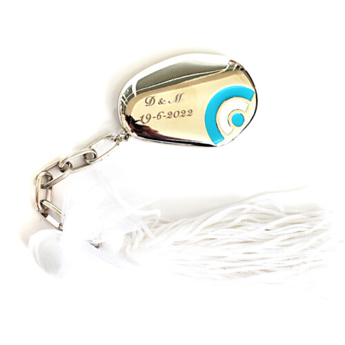 Μπομπονιέρα Μεταλλικό Βότσαλο με Φούντα κωδ.GBW12121/N - Image 1