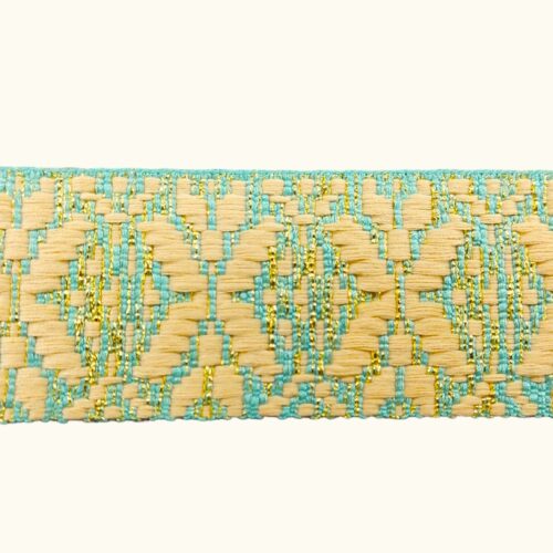 Τρέσα Ιμάντας Boho Μπεζ με Τιρκουάζ κωδ.ΙΜ11 - Image 1