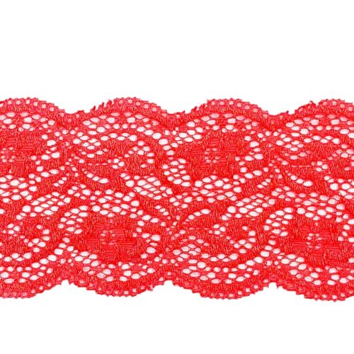 Δαντέλα Ελαστική Κόκκινη 6,5εκ. κωδ.AML187 - Image 1