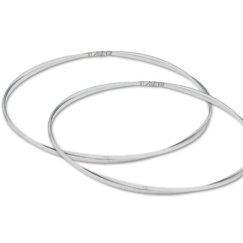 Στέφανα Γάμου Μεταλλικά Ασημί Διπλή Βέργα κωδ.7307 - Image 1