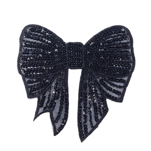 Μοτίφ Φιόγκος Μαύρος με Χάντρες κωδ.89872 - Image 1