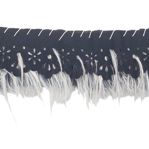 Γουνάκι Τρέσα με Δέρμα Ασπρόμαυρο - Image 1