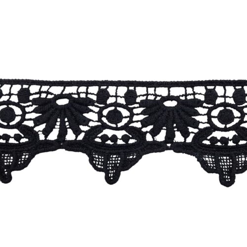 Δαντέλα Κιπούρ Βαμβακερή Μαύρη 5,5εκ. κωδ.CL797 - Image 1