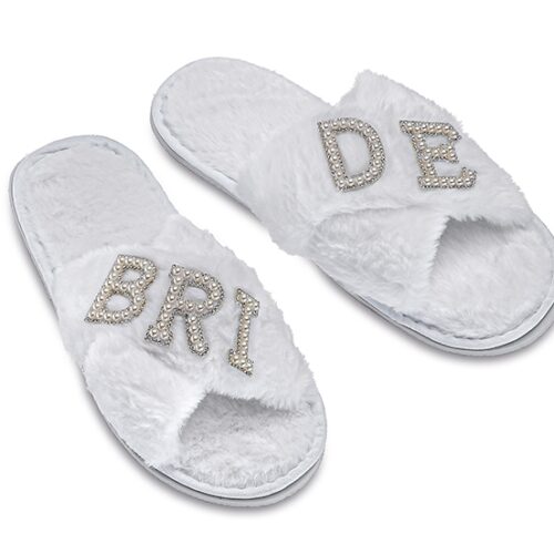 Νυφικές Παντόφλες Bride με Πέρλες κωδ.175-5040 - Image 1