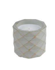 Μπομπονιέρα Elegant Βαζάκι Γκρι με Κερί και Χρυσές Λεπτομέρειες κωδ.AND24021B