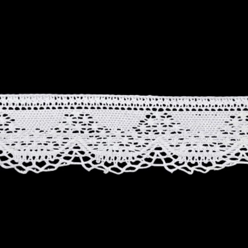 Δαντέλα Βαμβακερή-Κοπανέλι λευκή 5εκ. κωδ.15726Λ - Image 1