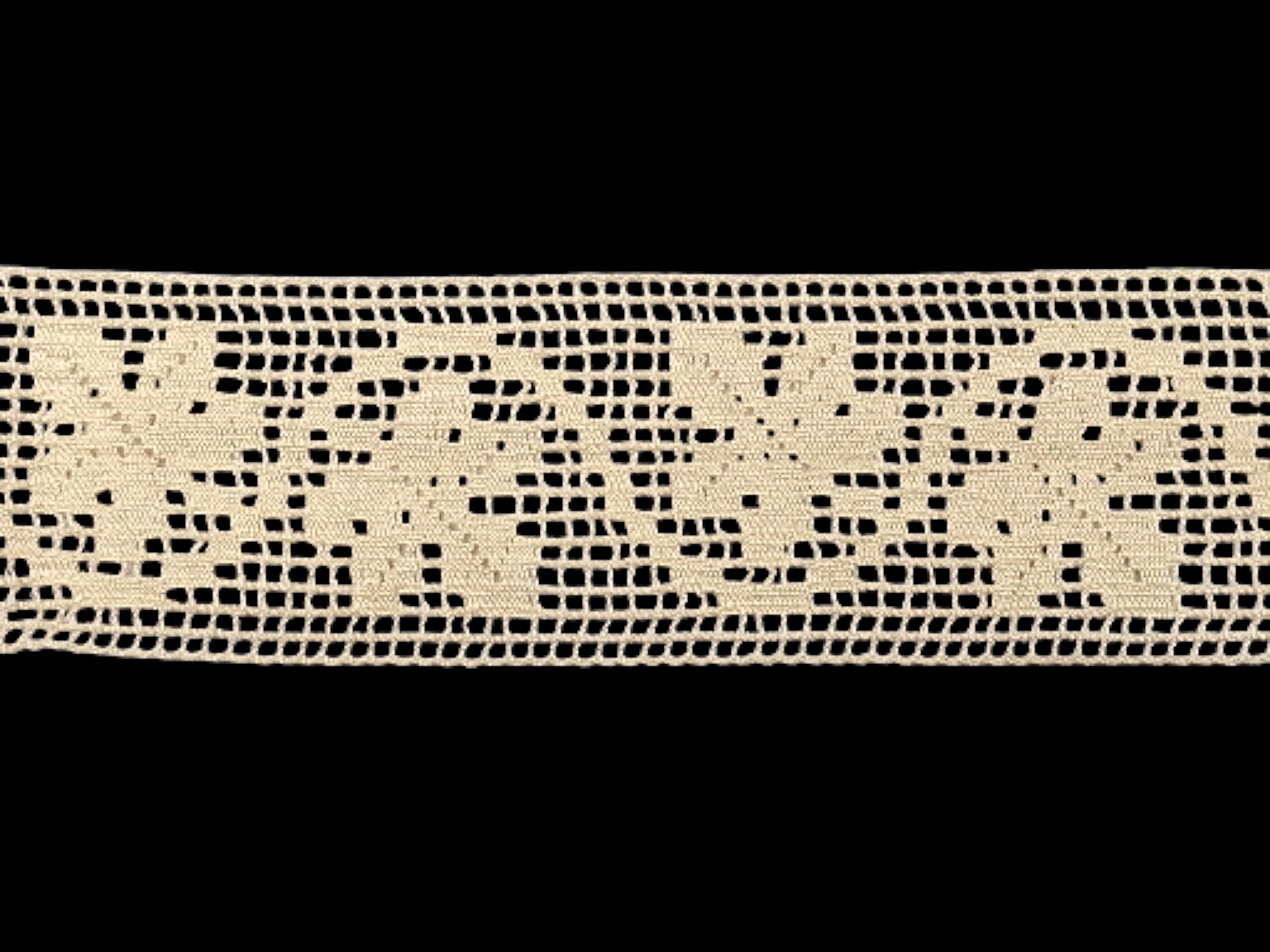 Δαντέλα βαμβακερή-Κοπανέλι ατραντέ Εκρού 6,5εκ. κωδ.1655