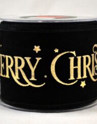 Κορδέλα Βελούδινη με Σύρμα Luxury Merry Christmas 6εκ. - Image 3