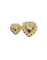 Κουμπί Μεταλλικό Καρδιά με Στρας κωδ.90781