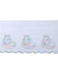 Δαντέλα Ασπροκέντημα Λευκό με Καλαθούνα 7εκ. κωδ.15714 - Image 4