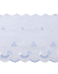 Δαντέλα Ασπροκέντημα 12εκ. με Λουλούδια κωδ.1842